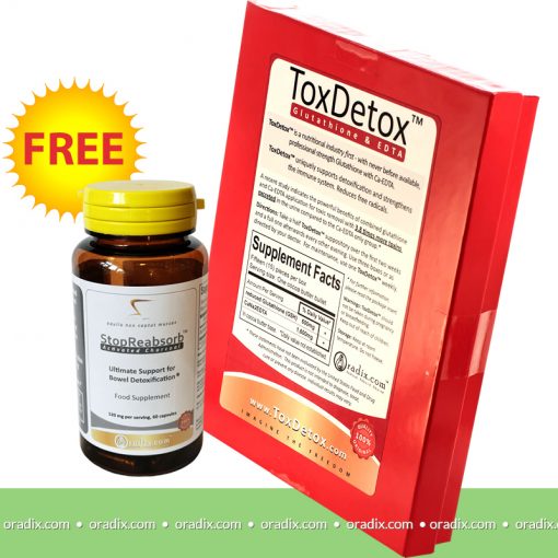 ToxDetox – Glutathione & EDTA synergy, with a FREE charcoal bowel cleanse
